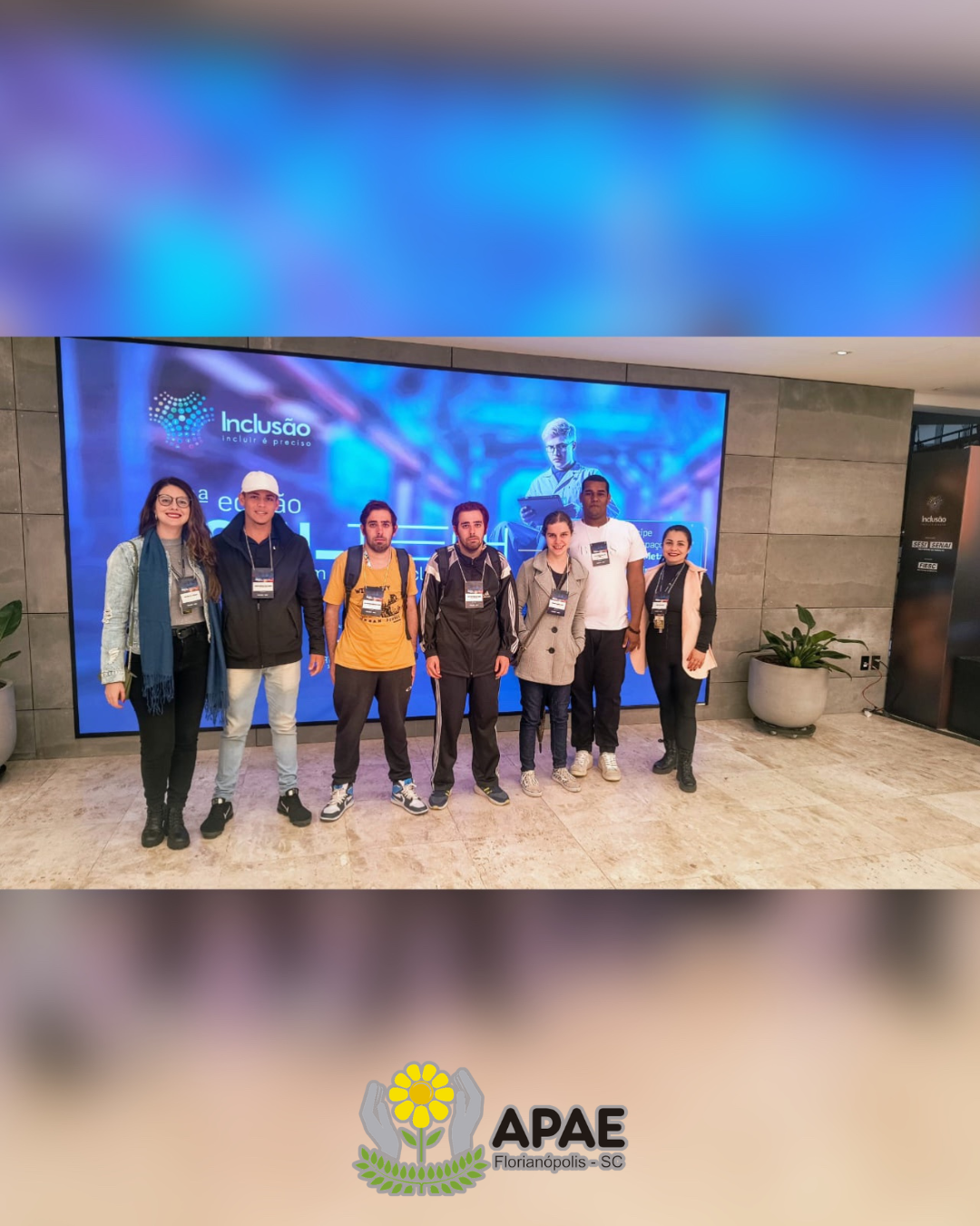 Alunos da APAE no Inclu_Tech da FIESC